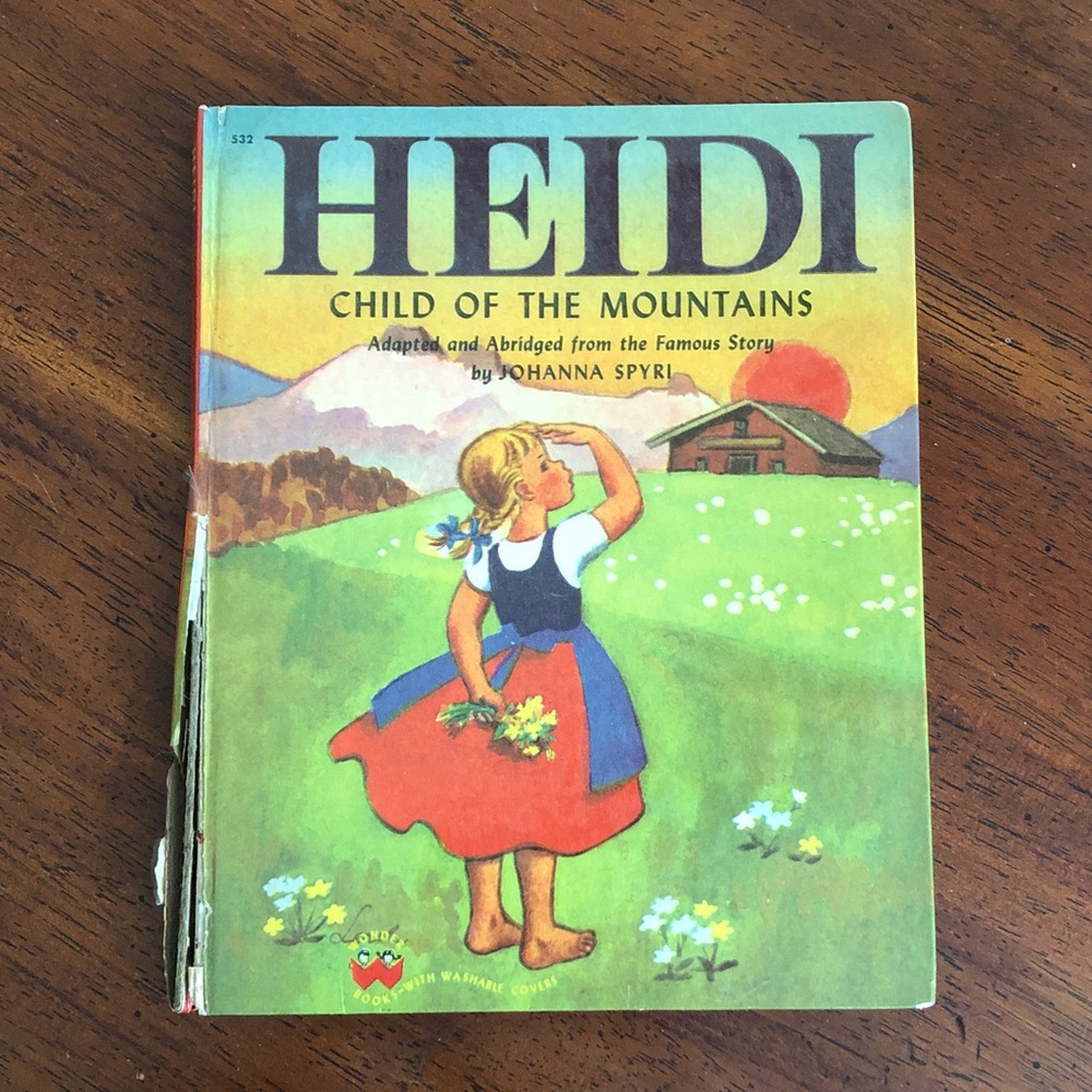 Vintage 1950 Wonder Books HEIDI by Johanna Spyri
